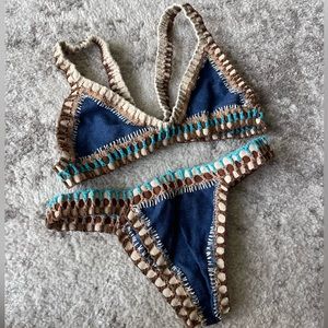 Navy Crotchet Bikini